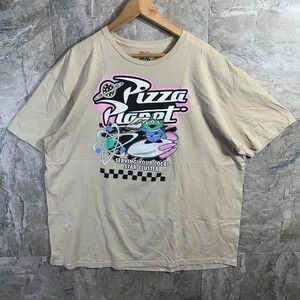 Disney Toy Story Pizza Planet cream T-Shirt unisex Size XXL #disney #pixar